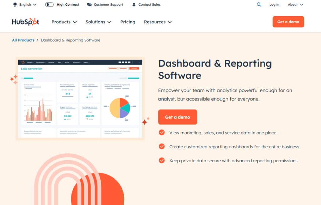 ActiveCampaign Alternatives: HubSpot dashboard