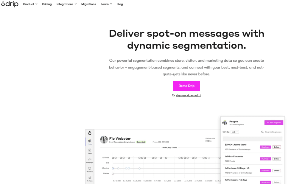 ActiveCampaign Alternatives: Drip’s customer journey builder