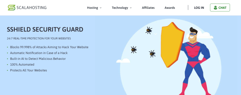ScalaHosting: sshield security guard