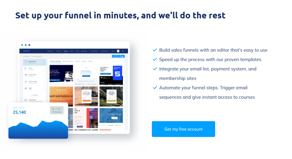 Systeme.io: Funnel Builder Interface