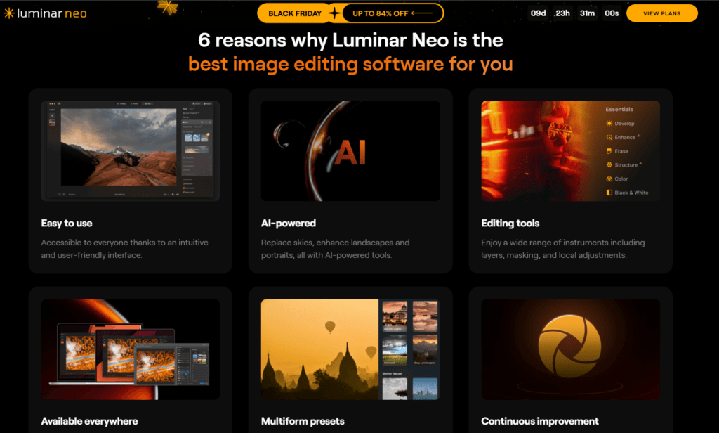 Skylum Luminar Neo: Side-by-side comparisons of edits