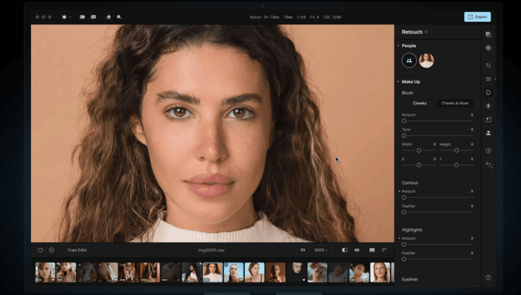 Skylum Luminar Neo: editing in progress