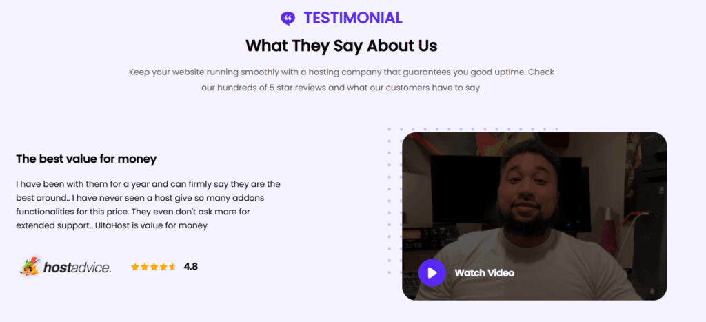 Ultahost: happy customers