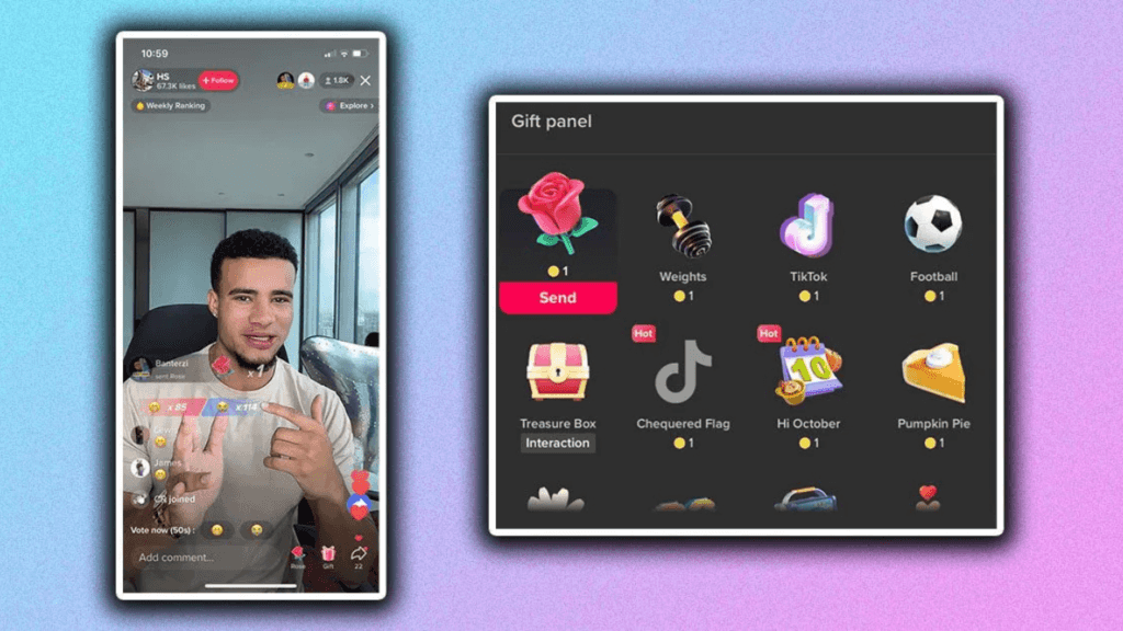 TikTok: Live Gifts and Interaction