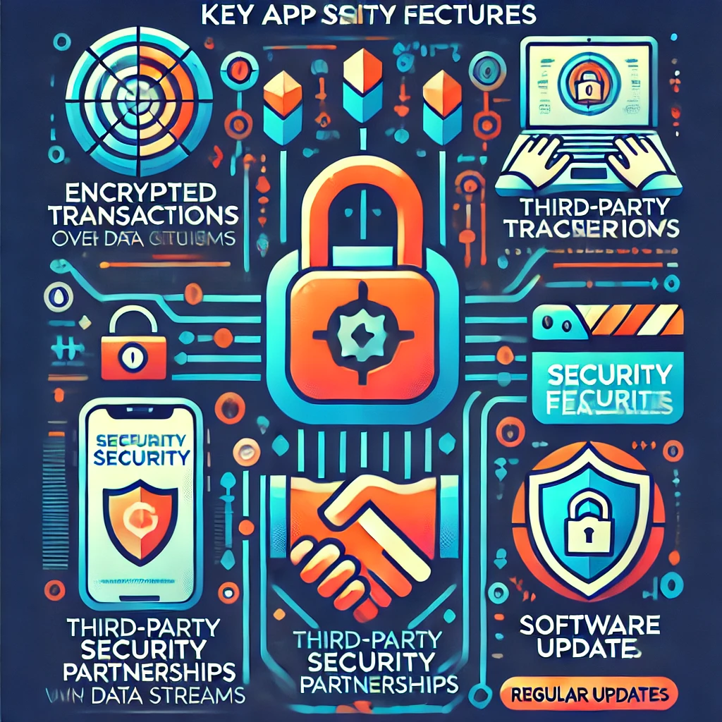 Coupert app: key security features, such as encrypted transactions, third-party security partnerships, and regular updates.