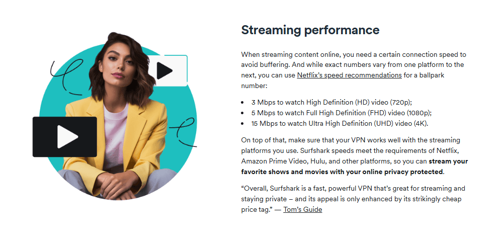 Surfshark VPN: Streaming Visual