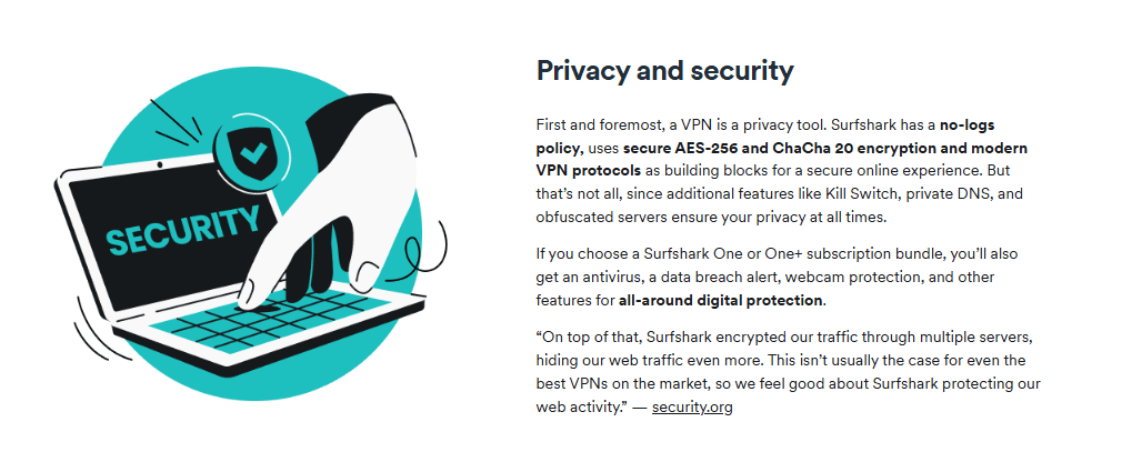 Surfshark VPN: Security and Privacy