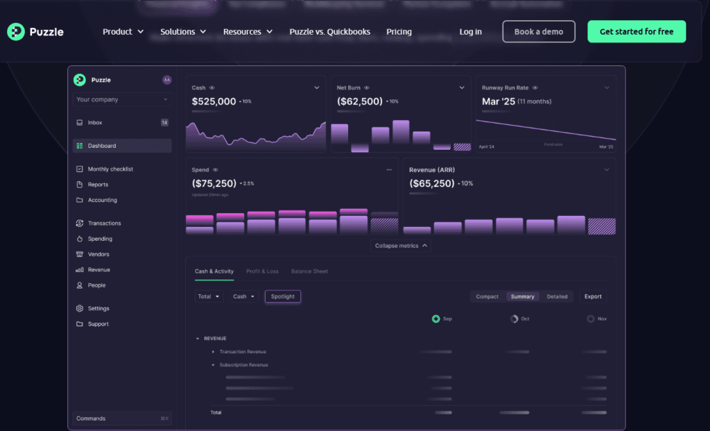 Puzzle.io: Homepage Layout