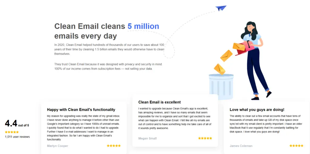 Clean Email: Email advantages over traditional email management methods.