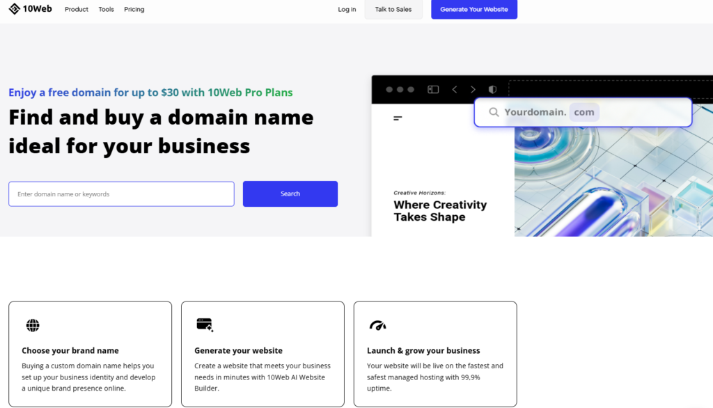 10Web pricing: the 14-day free trial offer