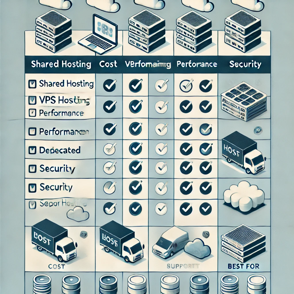 InMotion Hosting: table comparing the features