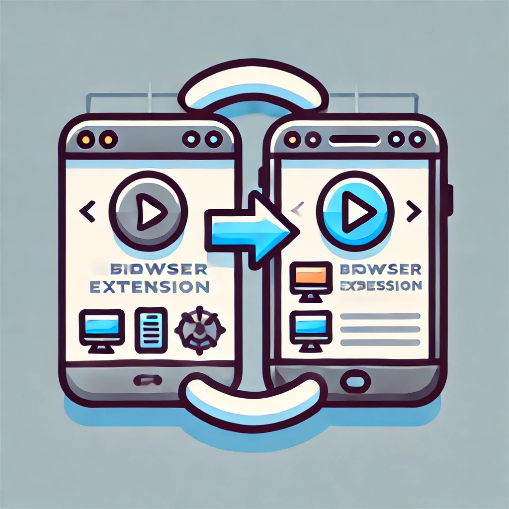 Coupert Extension: Illustration or icon representing a “browser extension” vs “mobile app”