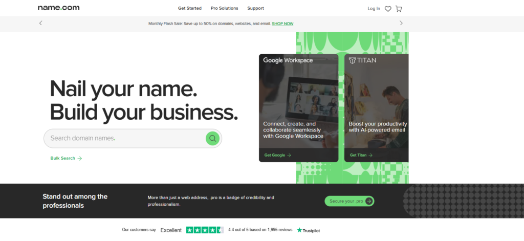 Name.com: Name.com homepage