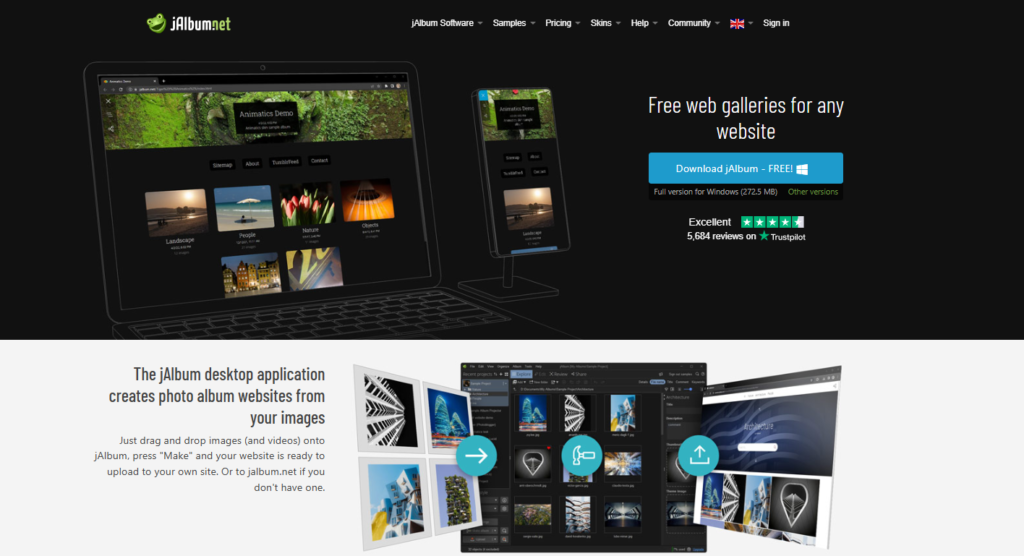 jAlbum: jAlbum's dashboard