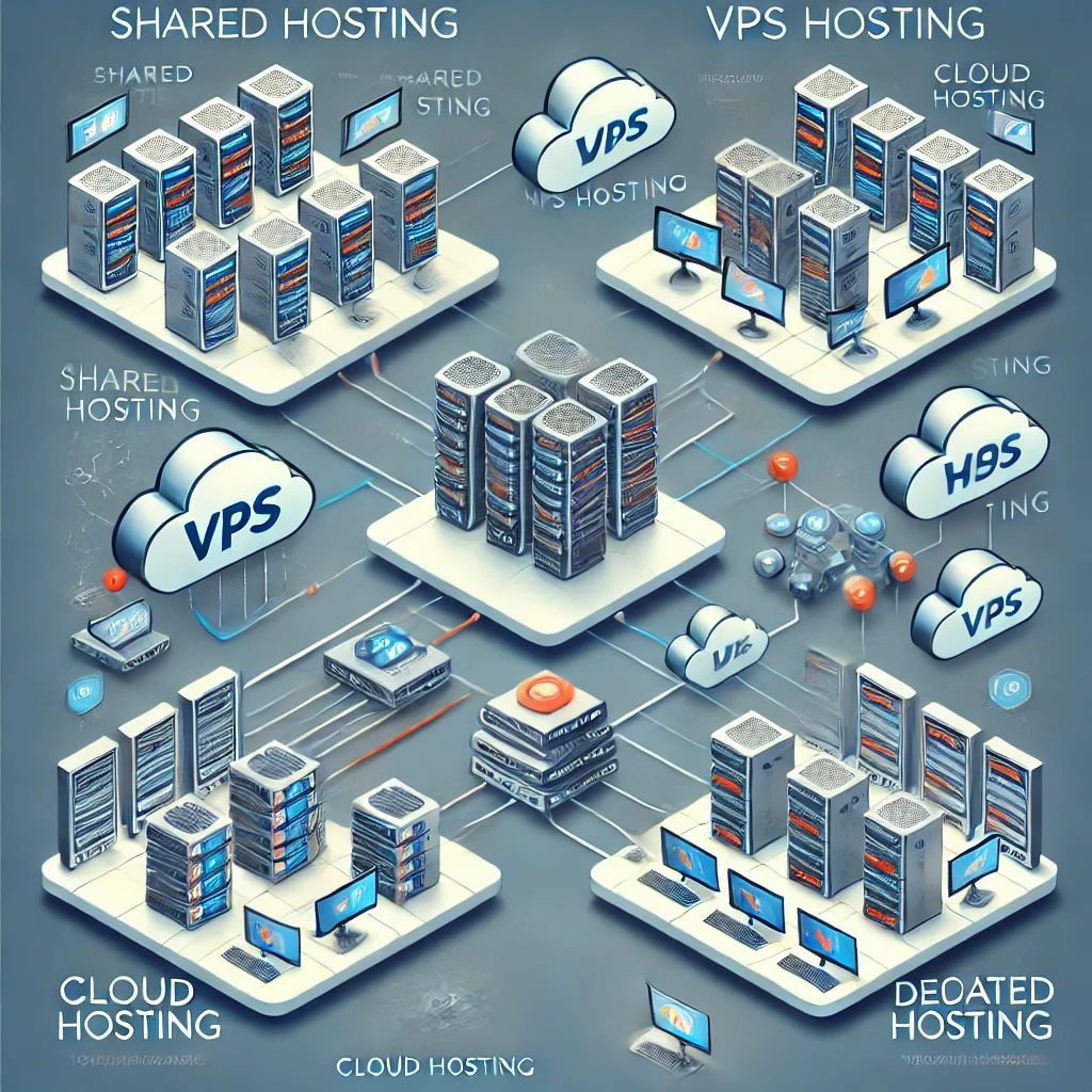 best web hosting service: types of web hosting (shared, VPS, cloud,
